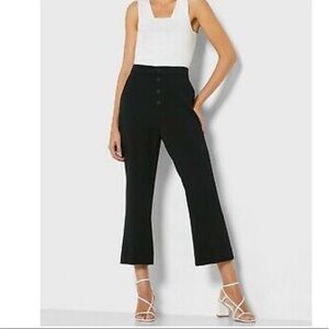 Banana Republic High Rise Crop Flare Button Fly Pant